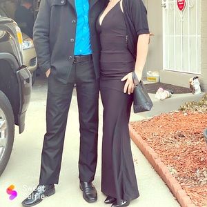 Black Dress with Open Back